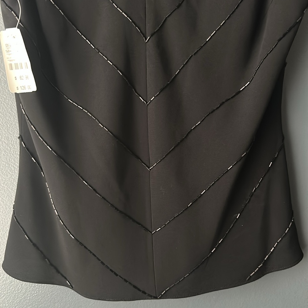 🖤 NWT Jones New York Black Sleeveless Top size 10 beading new with tags - Picture 3 of 12